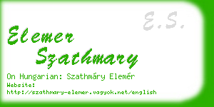 elemer szathmary business card