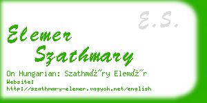 elemer szathmary business card